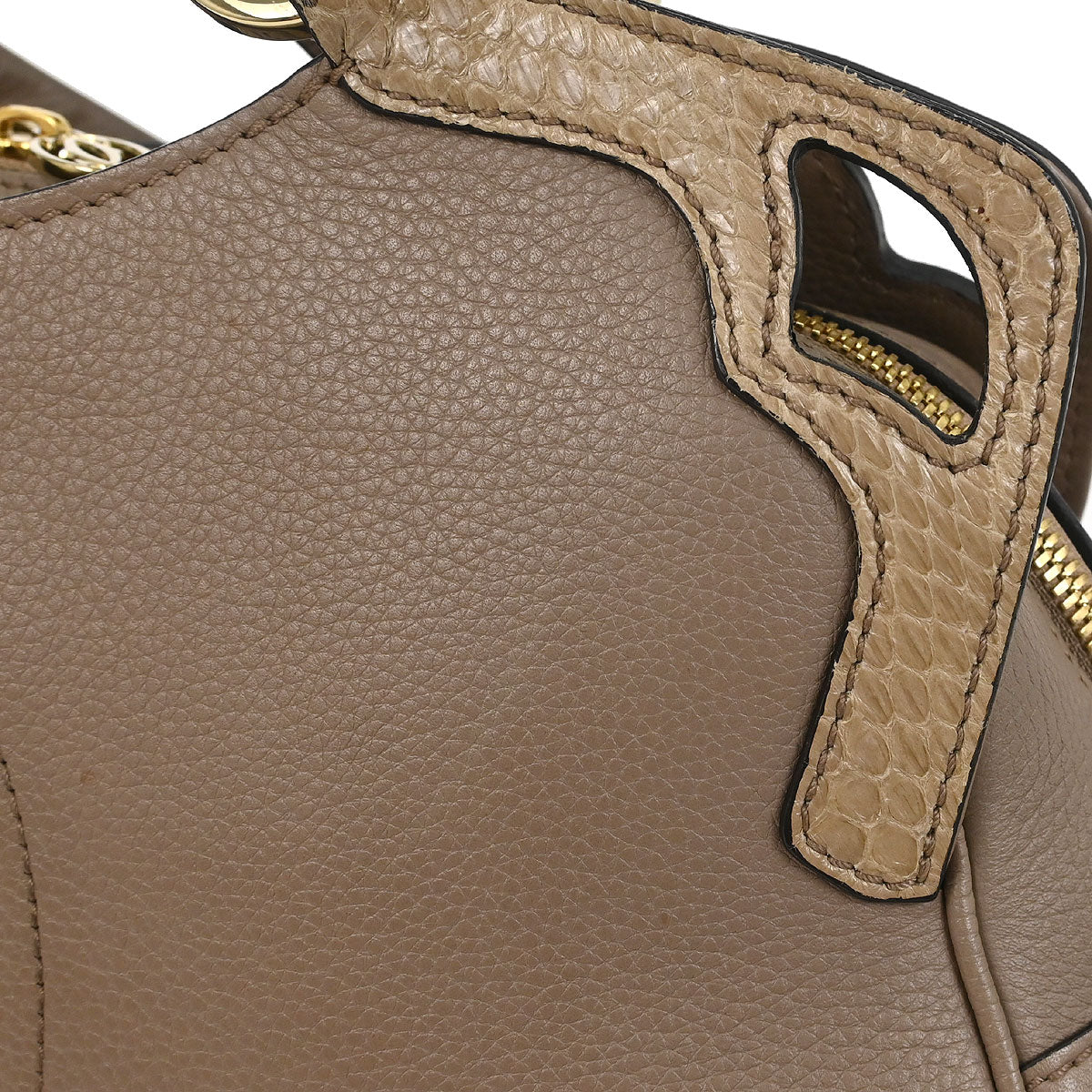 Cartier * Beige Python Marcello 2way Shoulder Handbag