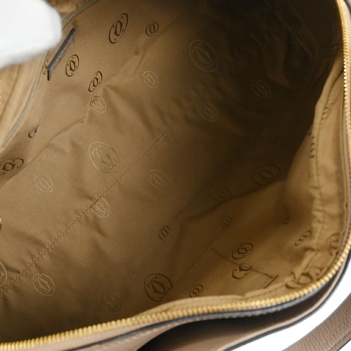 Cartier * Beige Python Marcello 2way Shoulder Handbag