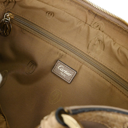 Cartier * Beige Python Marcello 2way Shoulder Handbag