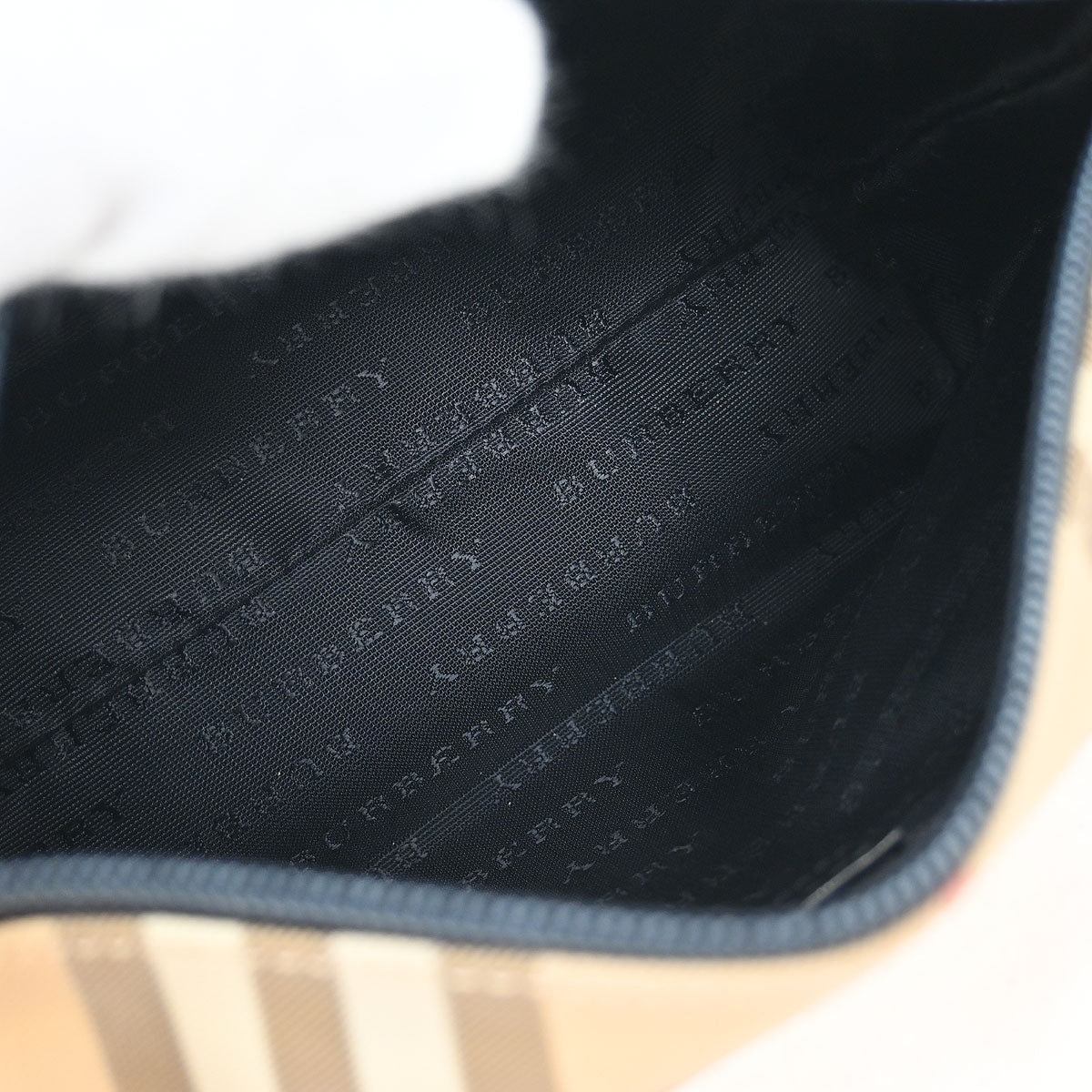 Burberry Beige Black Burberry Check Handbag