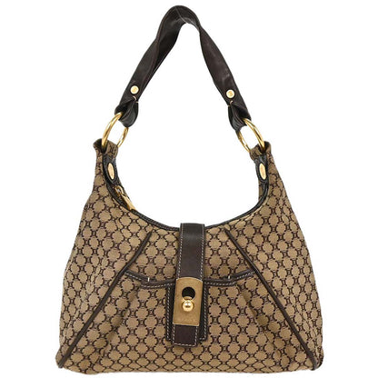 Celine * Brown Canvas Macadam Handbag