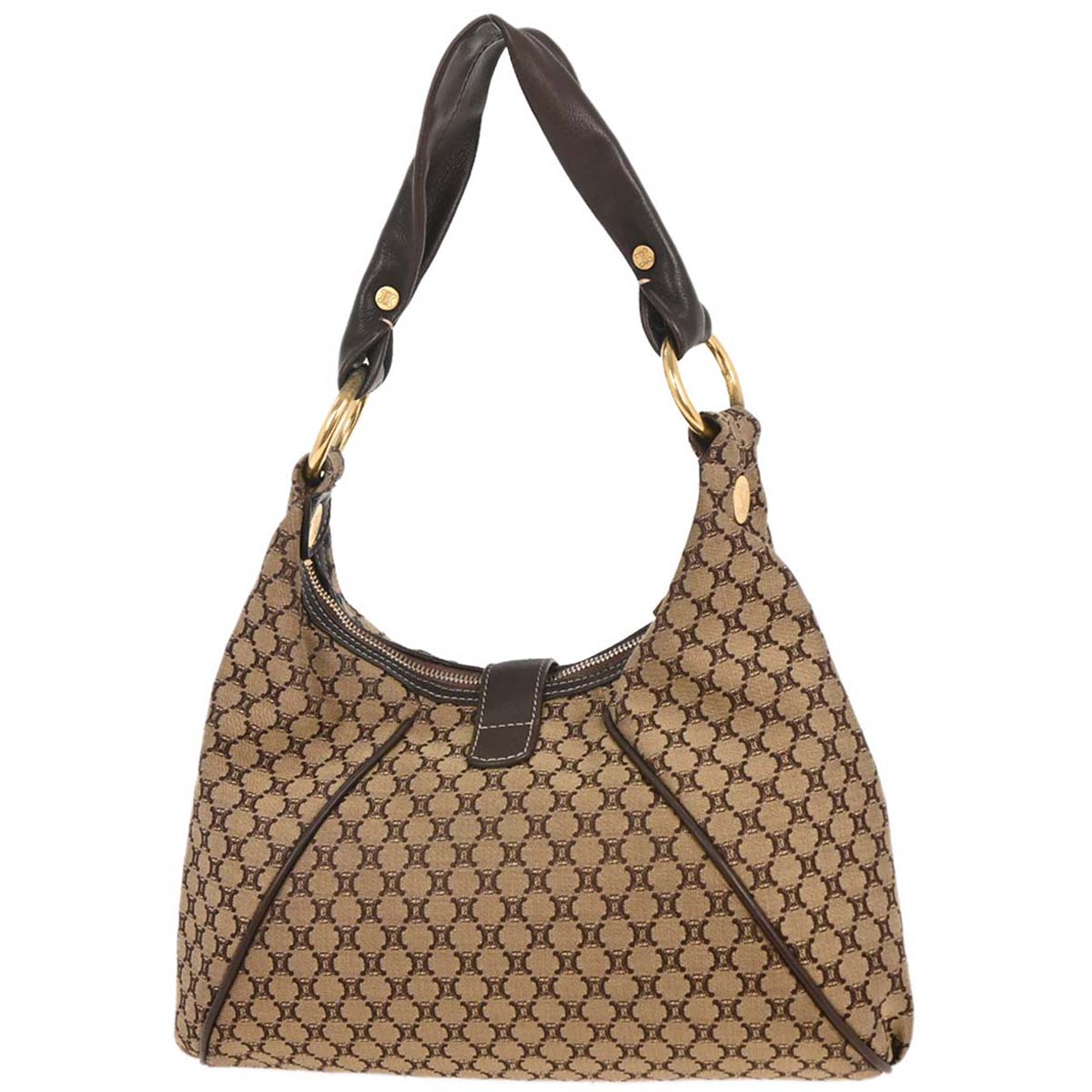 Celine * Brown Canvas Macadam Handbag