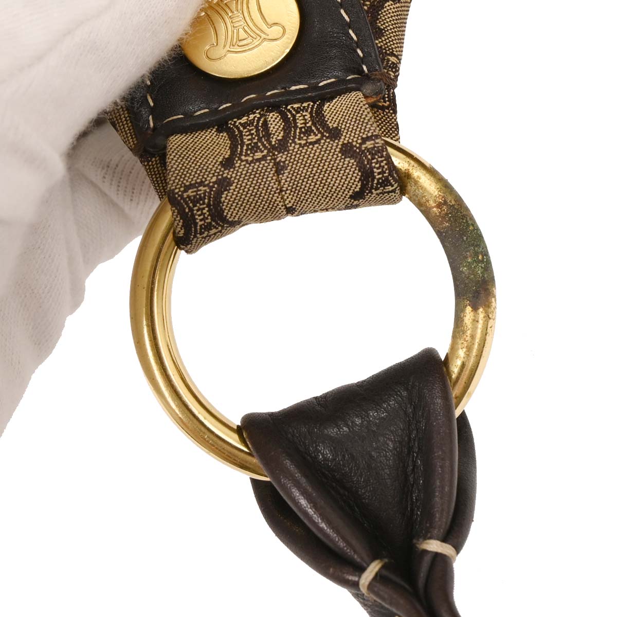 Celine * Brown Canvas Macadam Handbag