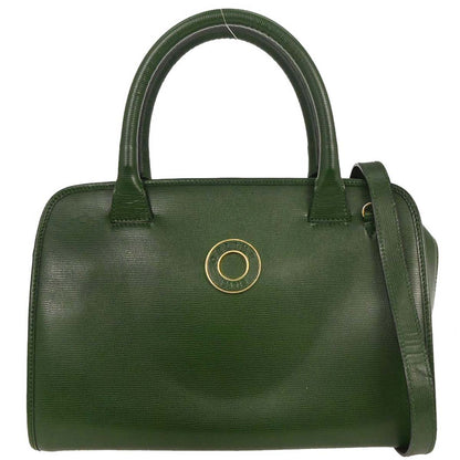 Celine Green Leather 2way Shoulder Handbag