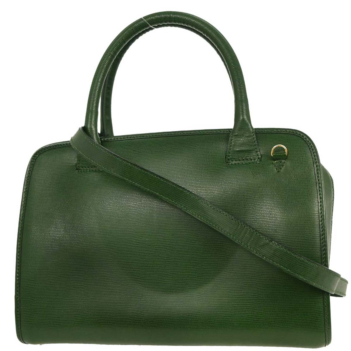 Celine Green Leather 2way Shoulder Handbag