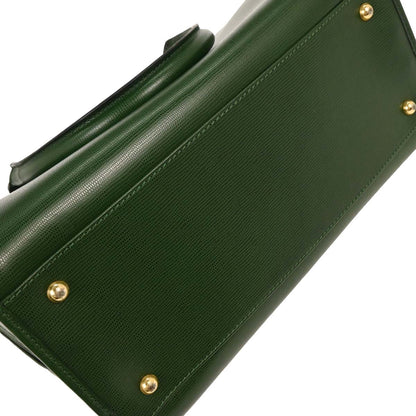 Celine Green Leather 2way Shoulder Handbag