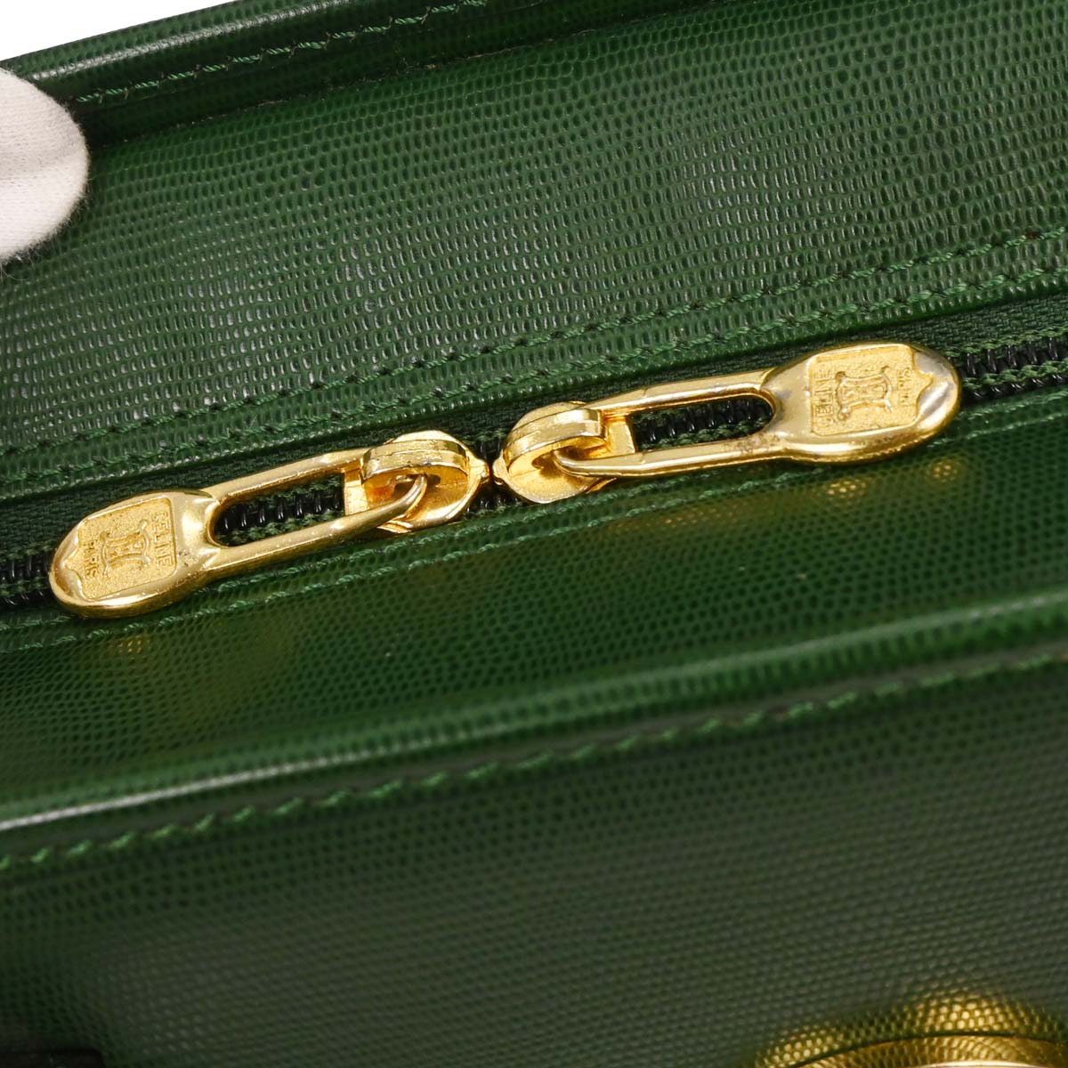 Celine Green Leather 2way Shoulder Handbag