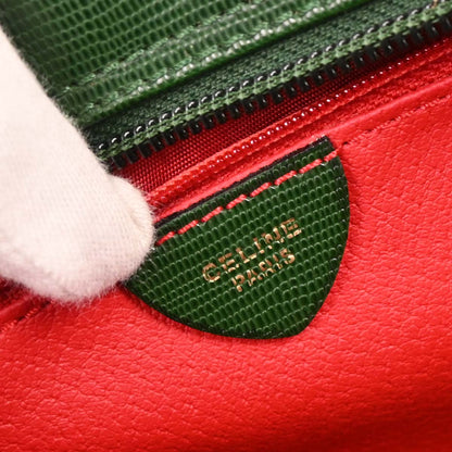 Celine Green Leather 2way Shoulder Handbag