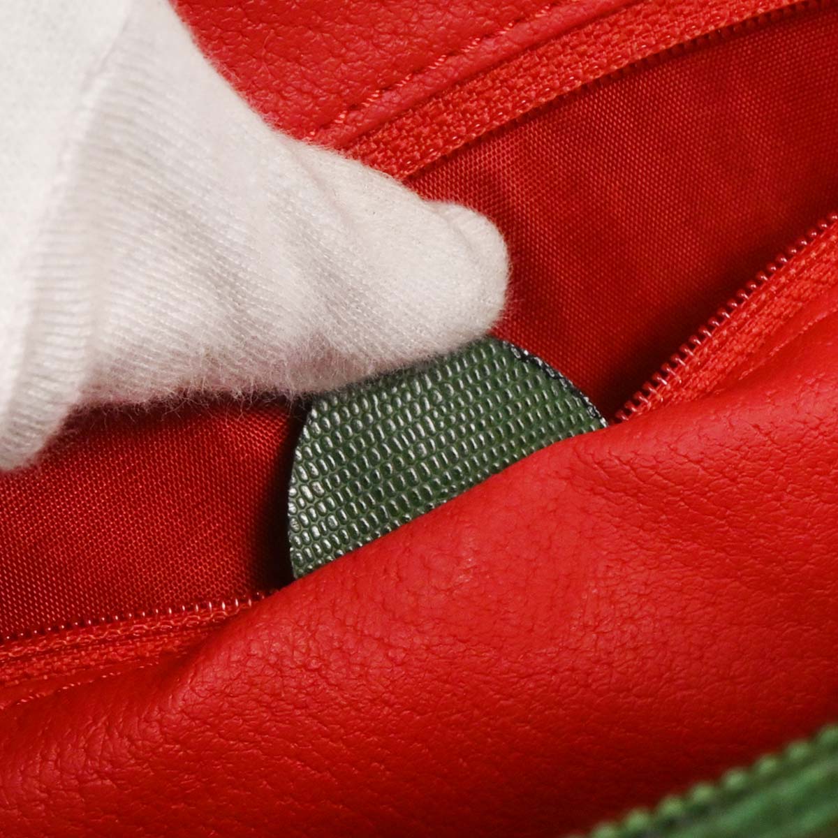 Celine Green Leather 2way Shoulder Handbag