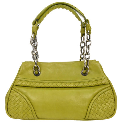 Bottega Veneta Green Intrecciato Handbag