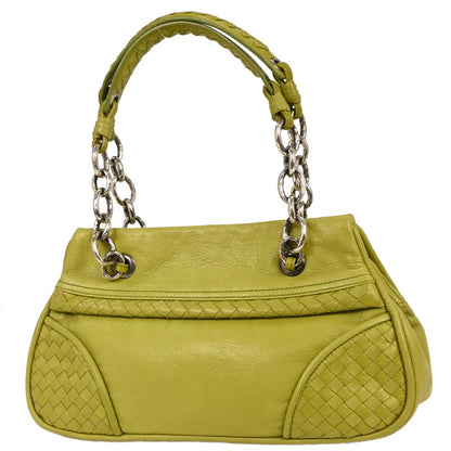 Bottega Veneta Green Intrecciato Handbag