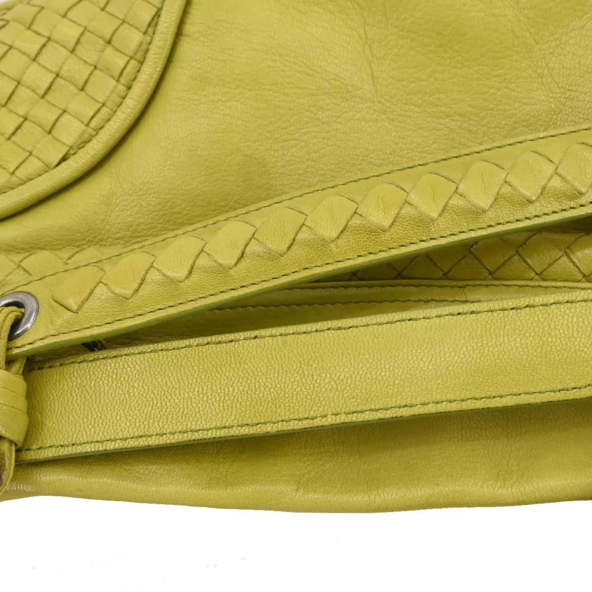 Bottega Veneta Green Intrecciato Handbag