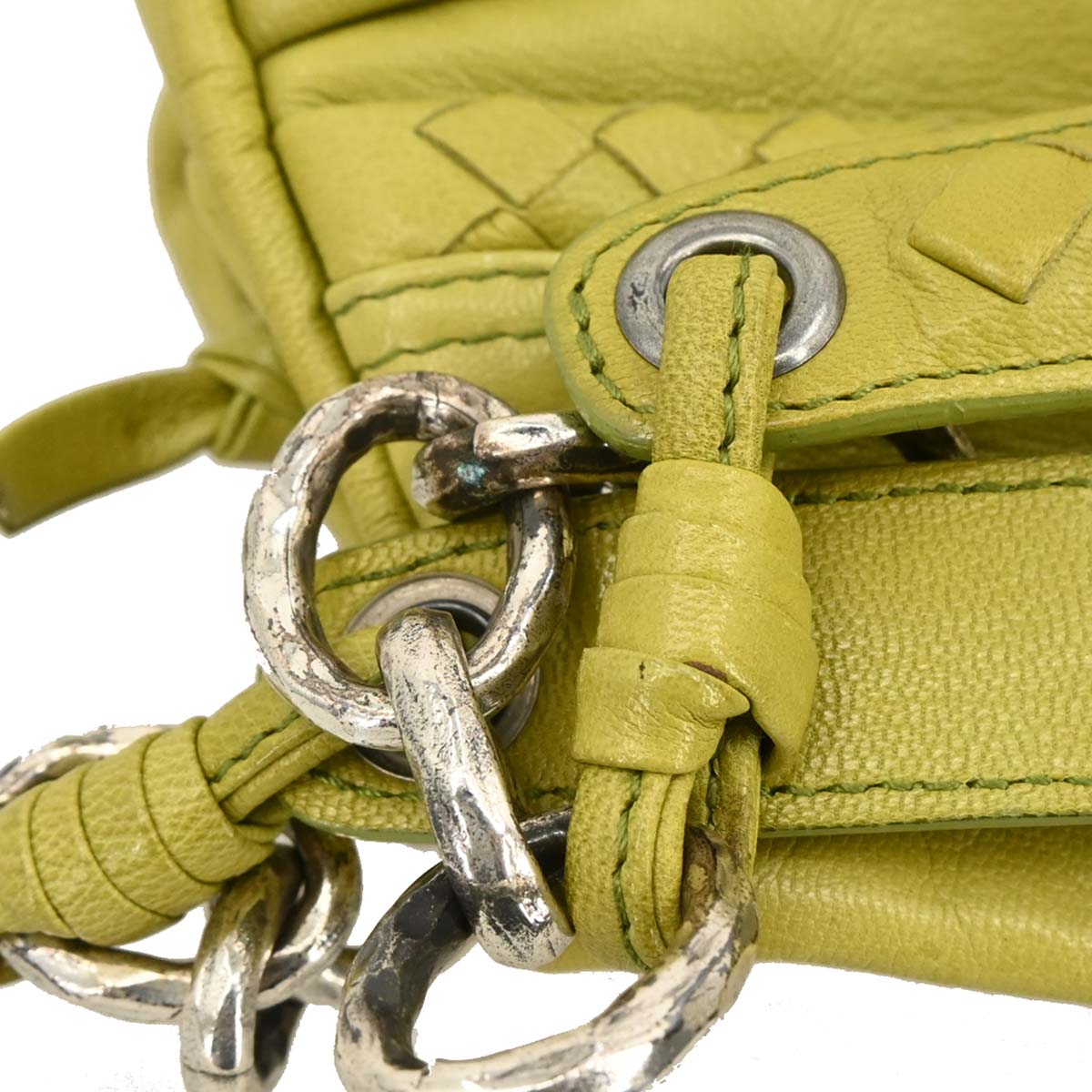 Bottega Veneta Green Intrecciato Handbag