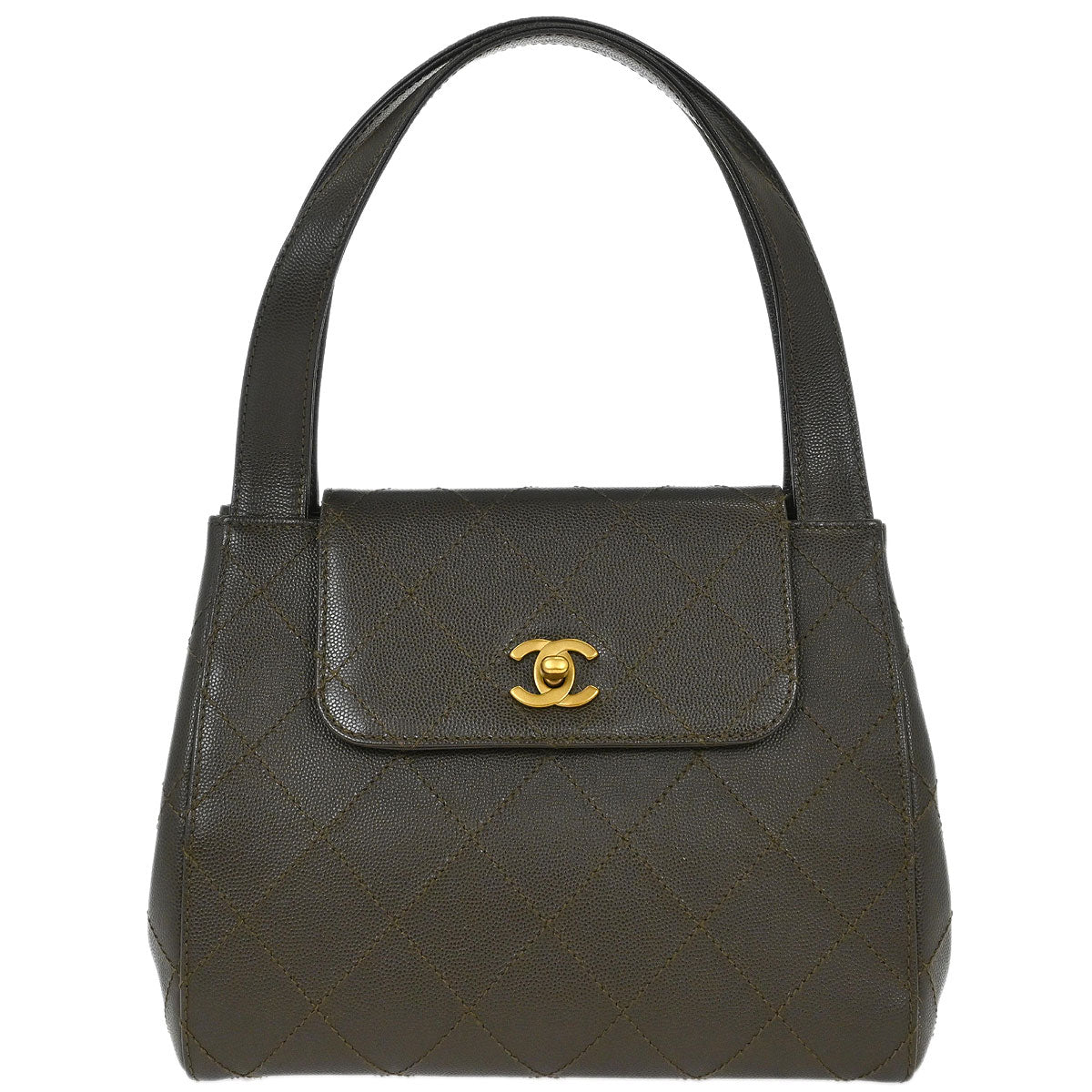 Chanel 1997-1999 Brown Caviar Handbag