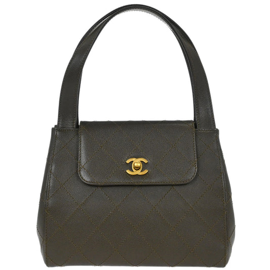 Chanel 1997-1999 Brown Caviar Handbag