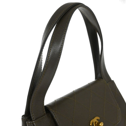 Chanel 1997-1999 Brown Caviar Handbag