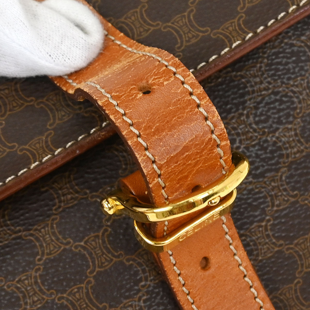 Celine Brown Macadam Handbag