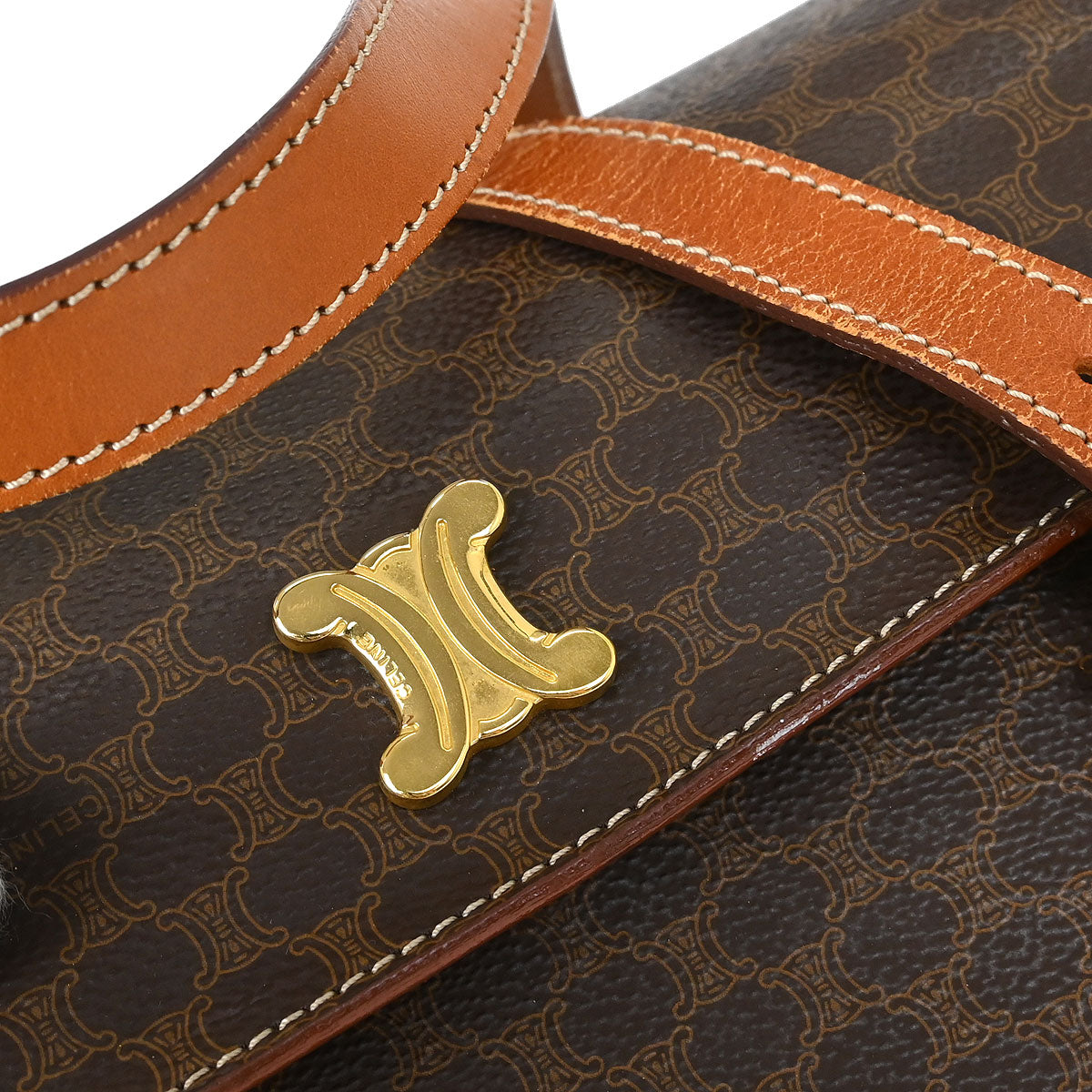 Celine Brown Macadam Handbag