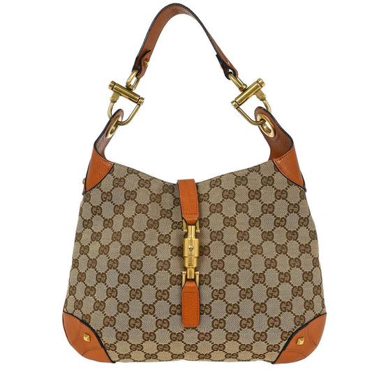 Gucci Brown Jackie GG Hobo Bag