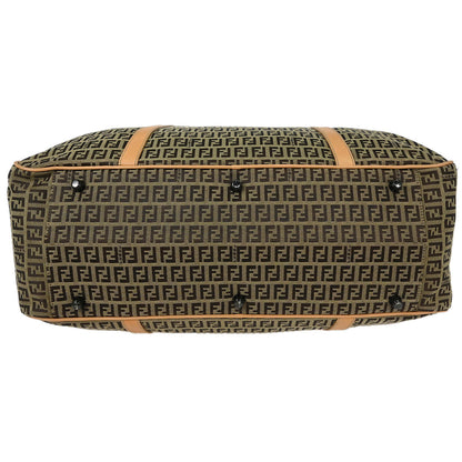 Fendi Beige Brown Zucchino Travel Handbag