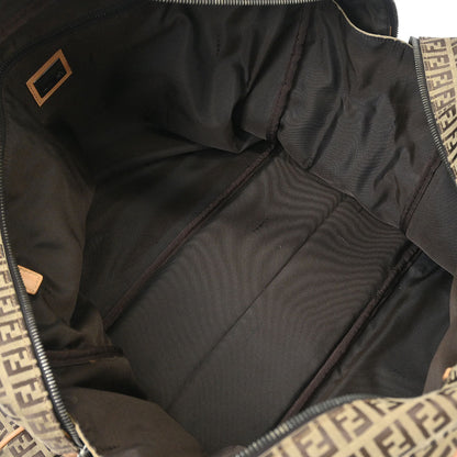 Fendi Beige Brown Zucchino Travel Handbag