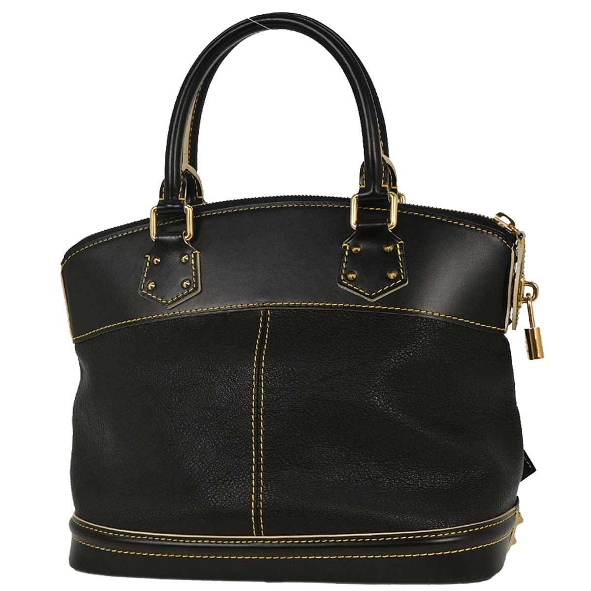 Louis Vuitton Black Suhali Lockit PM Tote Handbag M91888