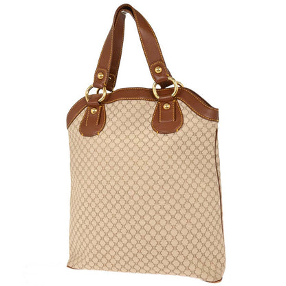 Celine * White Canvas Macadam Tote Handbag