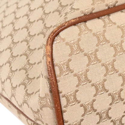 Celine * White Canvas Macadam Tote Handbag