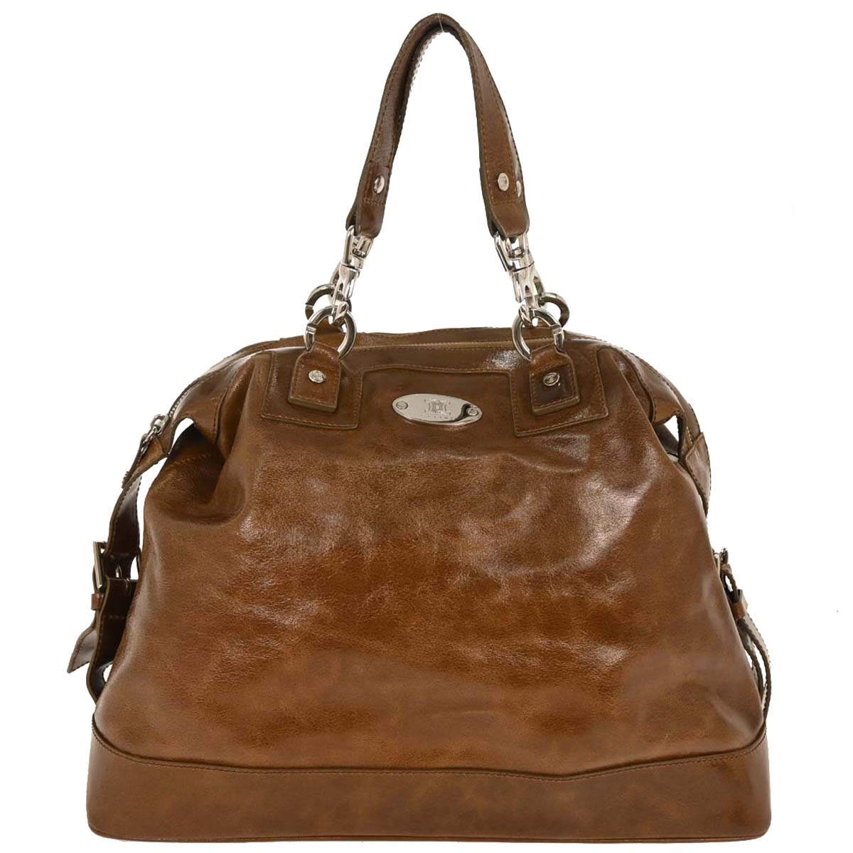 Celine Brown Patent Leather Handbag