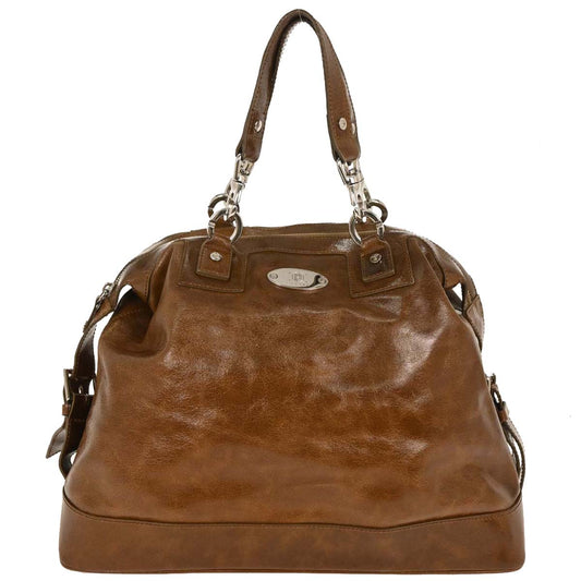 Celine Brown Patent Leather Handbag