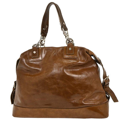 Celine Brown Patent Leather Handbag