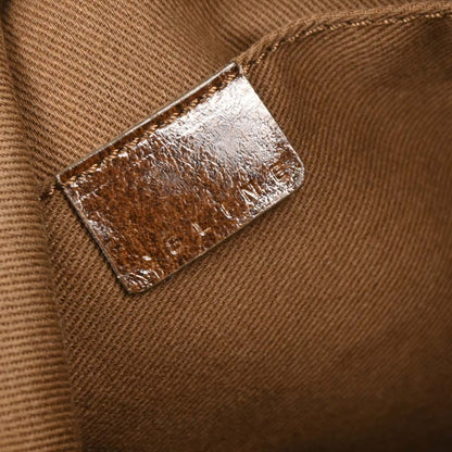 Celine Brown Patent Leather Handbag