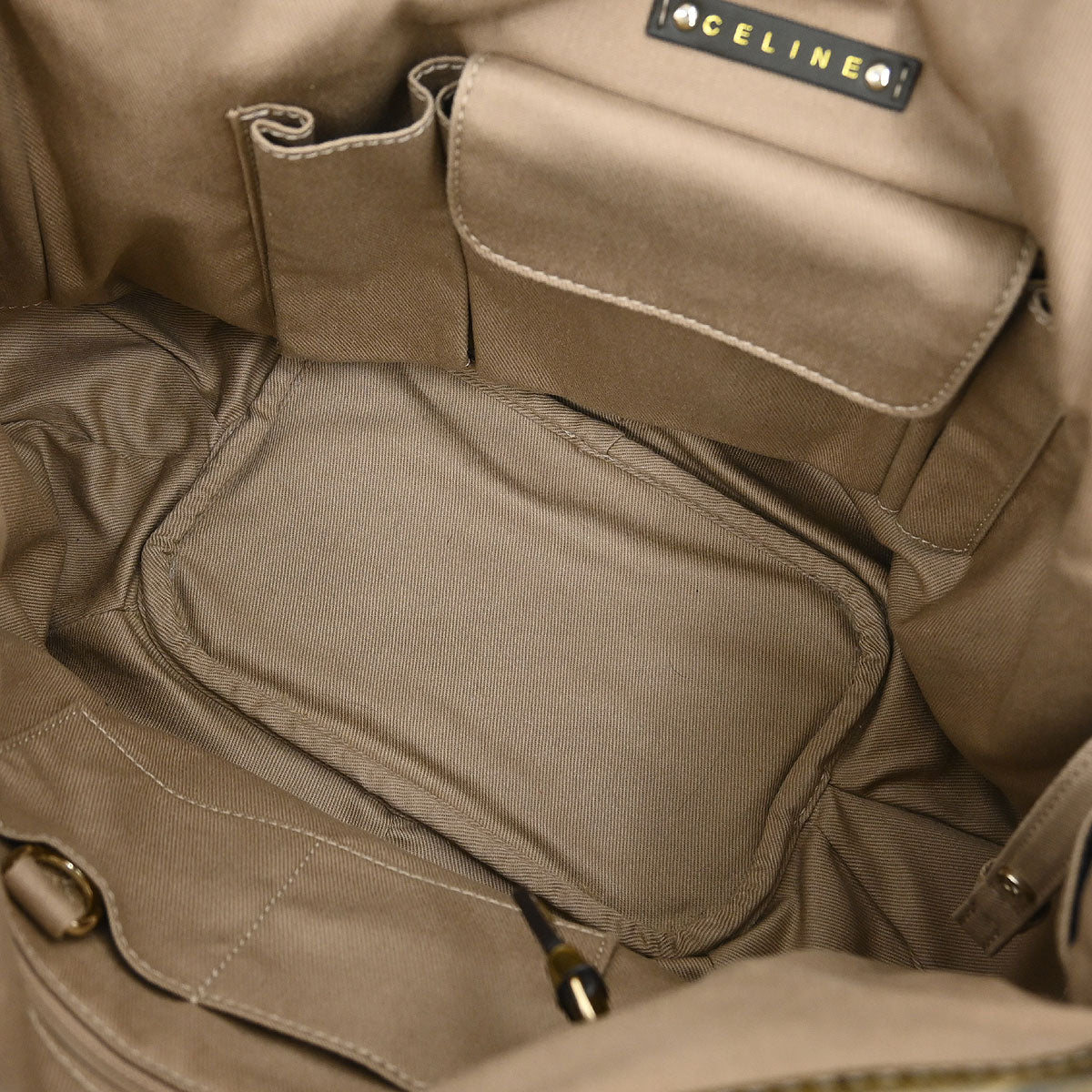 Celine * Beige Macadam Bittersweet Tote Bag