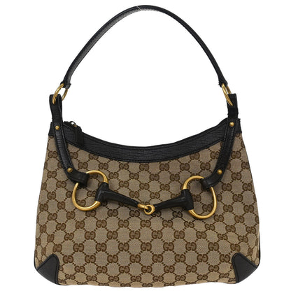 Gucci Brown Horsebit GG Handbag