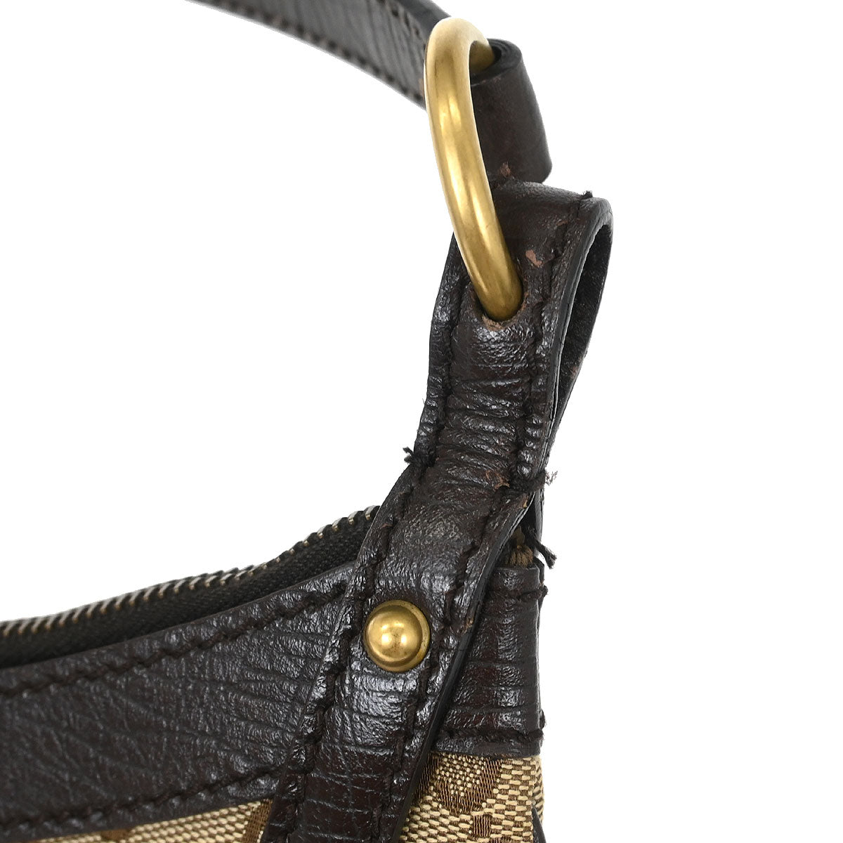 Gucci Brown Horsebit GG Handbag