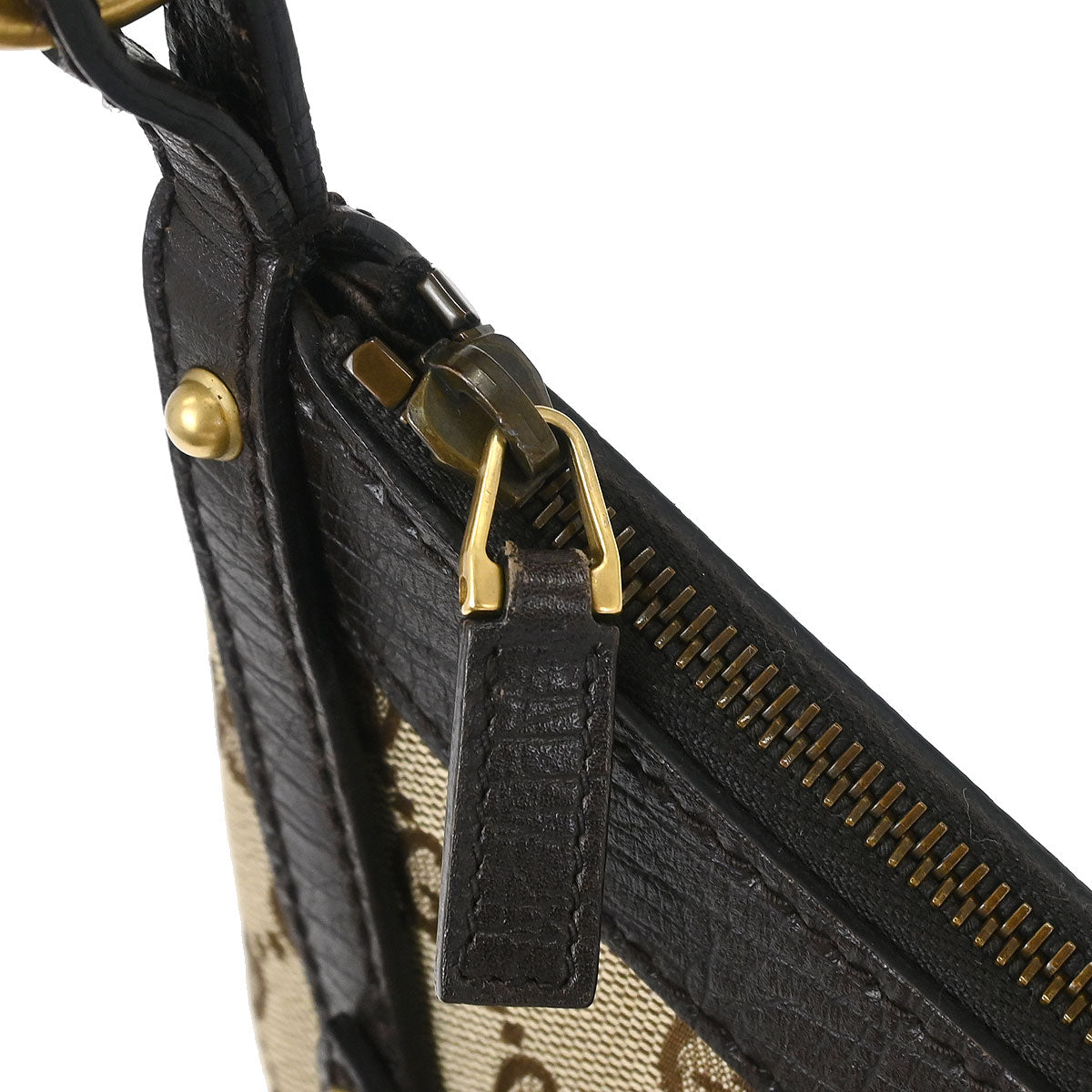 Gucci Brown Horsebit GG Handbag