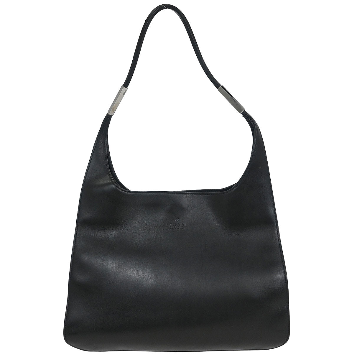 Gucci Black Leather Hobo Handbag