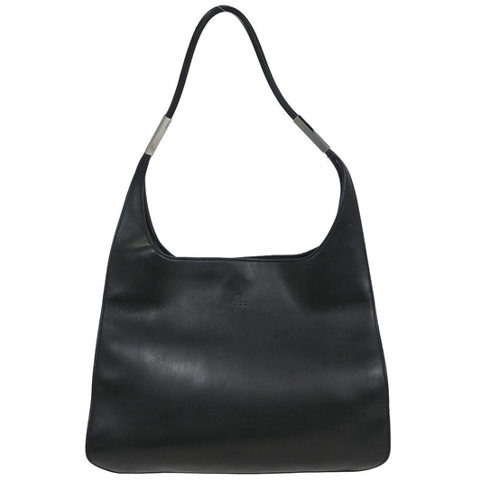 Gucci Black Leather Hobo Handbag