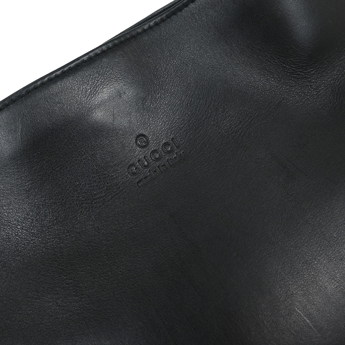 Gucci Black Leather Hobo Handbag
