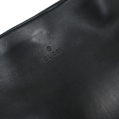 Gucci Black Leather Hobo Handbag