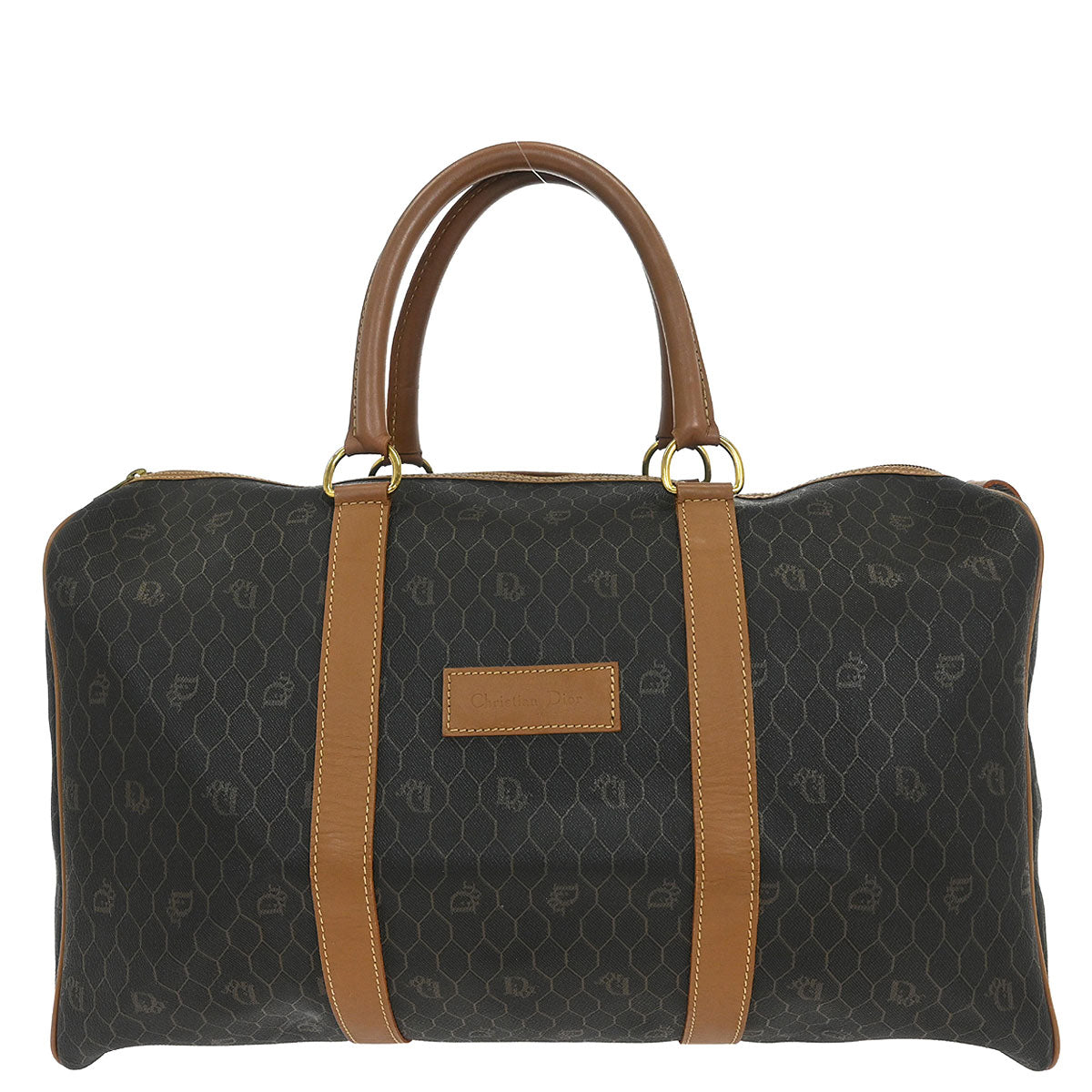 Christian Dior Black Honeycomb Duffle Bag