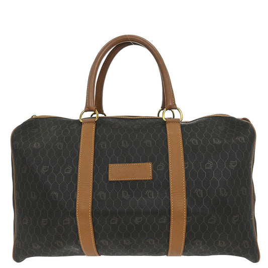 Christian Dior Black Honeycomb Duffle Bag