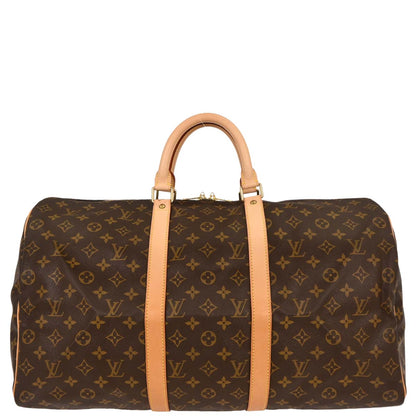 Louis Vuitton Monogram Keepall 50 Duffle Travel Handbag M41426