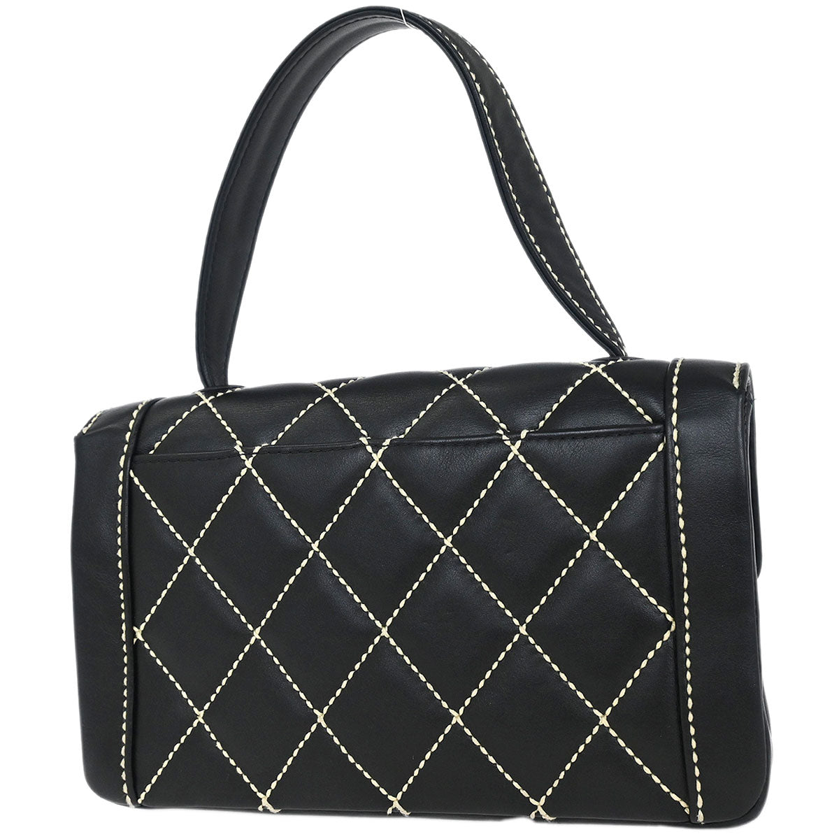 Chanel 2005-2006 Black Calfskin Wild Stitch Handbag