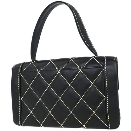 Chanel 2005-2006 Black Calfskin Wild Stitch Handbag