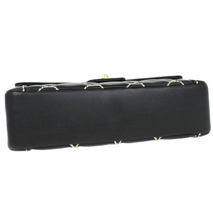 Chanel 2005-2006 Black Calfskin Wild Stitch Handbag