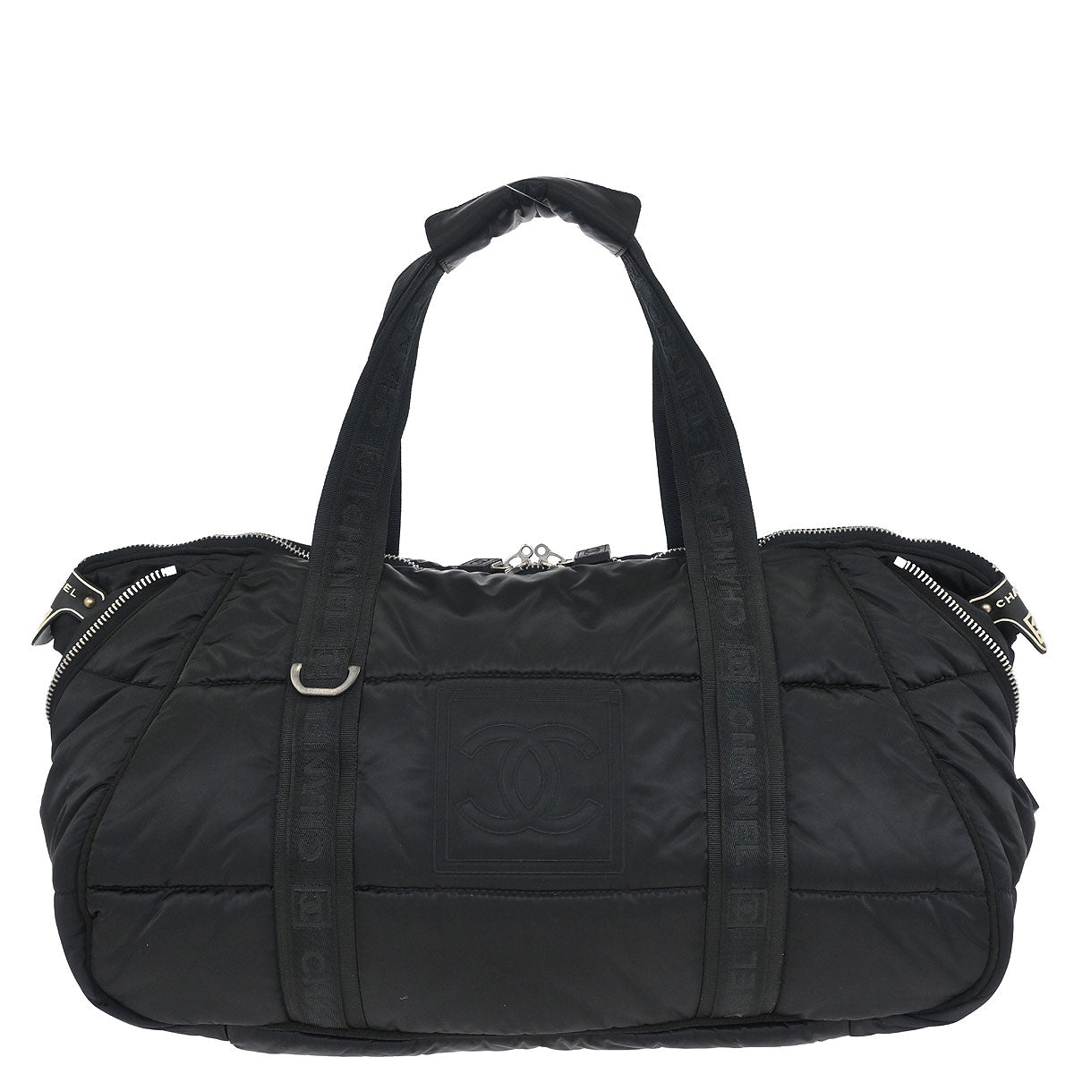 Chanel 2005-2006 Black Nylon Sport Line Gym Bag