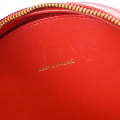 Chanel 1994-1996 Red Patent Round Vanity Handbag