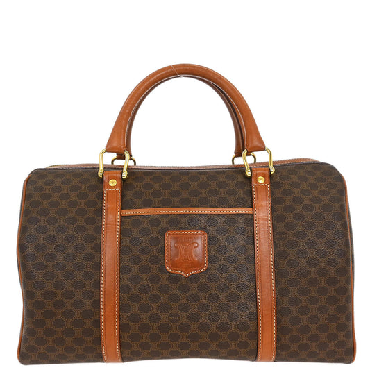 Celine Brown Macadam Duffle Handbag