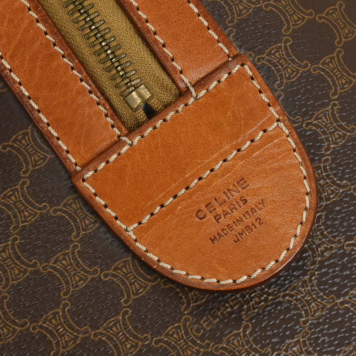 Celine Brown Macadam Duffle Handbag